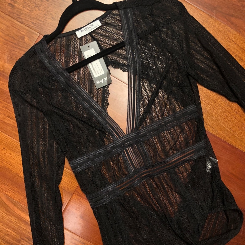 Nasty Gal Sheer Me Out Bodysuit